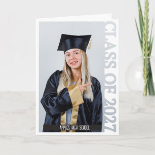Tarjeta de Anuncio de Graduación de Foto de la Cla