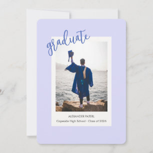 Tarjeta de anuncio de graduación de foto instantán