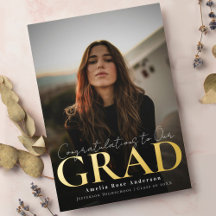 Tarjeta de Anuncio de Graduación Moderna y Elegant