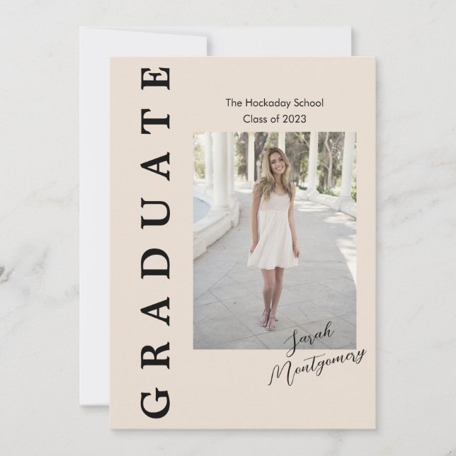 Tarjeta de anuncio de Graduate Edge 5 Fotos (Anverso)