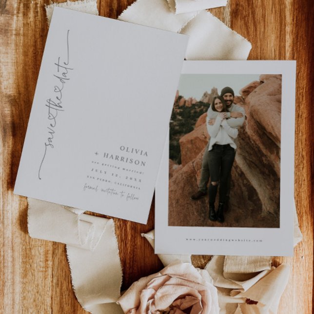 Tarjeta de anuncio de guardar la fecha con foto de (Subido por el creador)