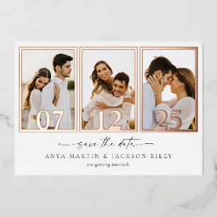 Tarjeta de anuncio de marco de foto de fecha de sa