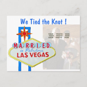 Tarjeta de anuncio de matrimonio en Las Vegas