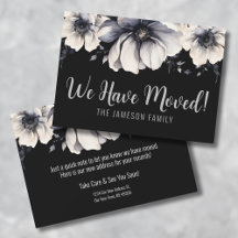 Tarjeta de Anuncio de Mudanza Elegante