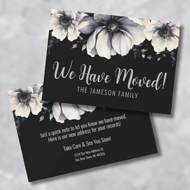 Tarjeta de Anuncio de Mudanza Elegante (Elegant We Have Moved Announcement Card)