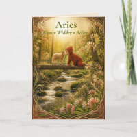Tarjeta de Anuncio de Nacimiento de Aries | Colecc