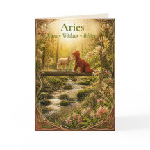 Tarjeta de Anuncio de Nacimiento de Aries | Colecc