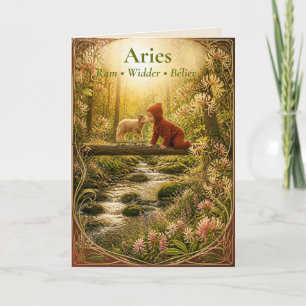 Tarjeta de Anuncio de Nacimiento de Aries Colecc
