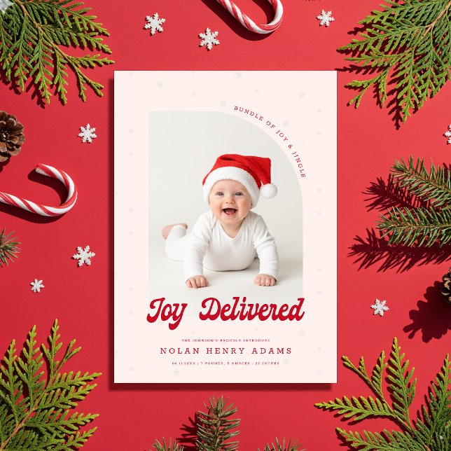 Tarjeta de anuncio de nacimiento de bebé moderno c (Subido por el creador)