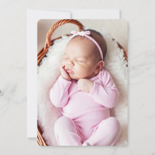 Tarjeta de anuncio de nacimiento de foto de bebé r