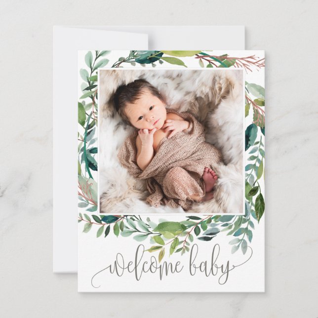 Tarjeta de anuncio de nacimiento de foto de filiac (Anverso)