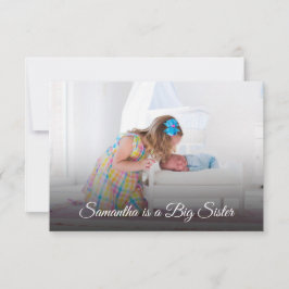 Tarjeta de anuncio de nacimiento de foto de Recién