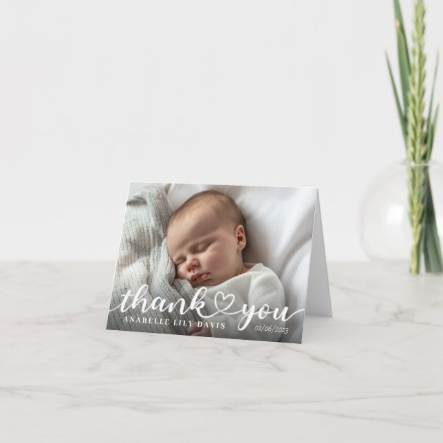 Tarjeta de anuncio de nacimiento de la foto, se un (Anverso)