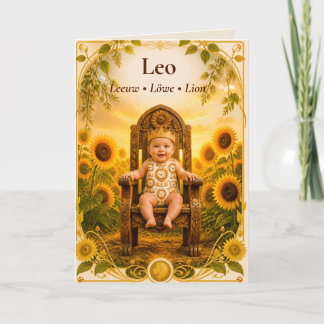 Tarjeta de Anuncio de Nacimiento de Leo | Colecció