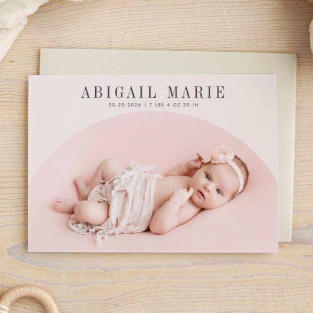 Tarjeta de anuncio de nacimiento de marco de arca  (Subido por el creador)