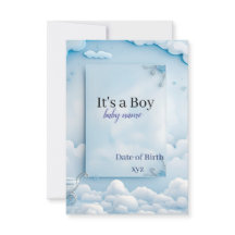 tarjeta de anuncio de nacimiento de niño