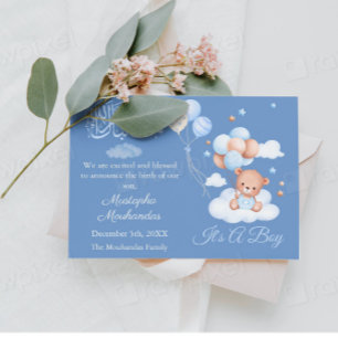 Tarjeta de anuncio de nacimiento de niño pequeño i
