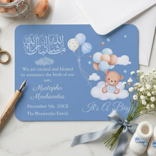Tarjeta de anuncio de nacimiento de niño pequeño i