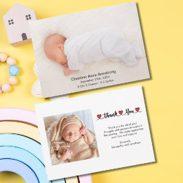 Tarjeta de anuncio de nacimiento de nombre de cora