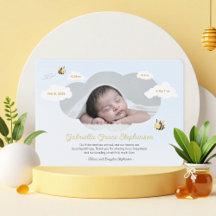 Tarjeta de Anuncio de Nacimiento de Nuestro Bebé S