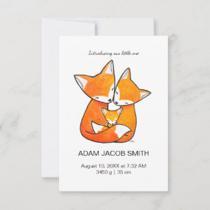 Tarjeta de anuncio de nacimiento de personalizado