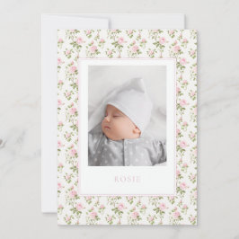 Tarjeta de anuncio de nacimiento de recién nacido