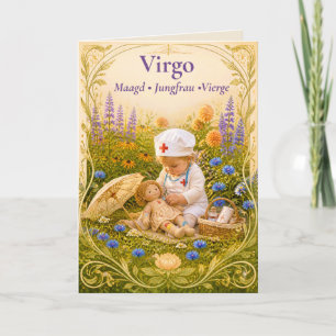 Tarjeta de Anuncio de Nacimiento de Virgo Colecc