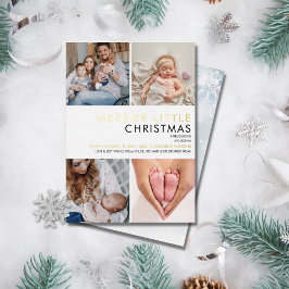 Tarjeta de anuncio de nacimiento en foto de Navida