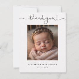 Tarjeta de anuncio de nacimiento moderna para foto