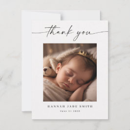 Tarjeta de anuncio de nacimiento moderna para foto