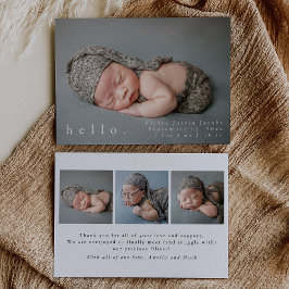 Tarjeta de anuncio de nacimiento moderna para foto