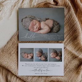Tarjeta de anuncio de nacimiento moderna para foto