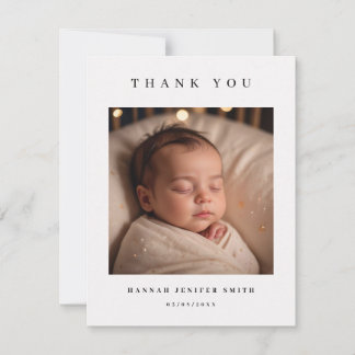 Tarjeta de anuncio de nacimiento moderna para foto