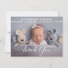 Tarjeta de anuncio de nacimiento personalizada