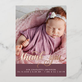 Tarjeta de anuncio de nacimiento personalizada