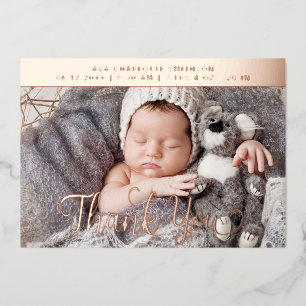 Tarjeta de anuncio de nacimiento personalizada