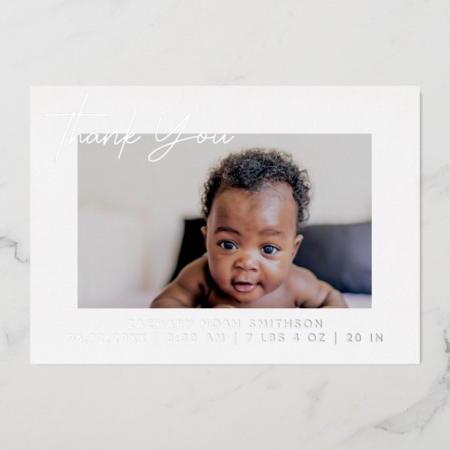 Tarjeta de anuncio de nacimiento personalizada (Anverso)