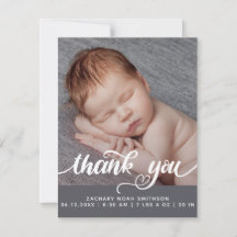 Tarjeta de anuncio de nacimiento personalizada