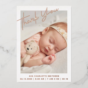 Tarjeta de anuncio de nacimiento personalizada