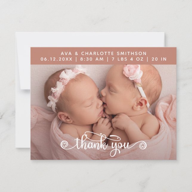 Tarjeta de anuncio de nacimiento personalizada (Anverso)