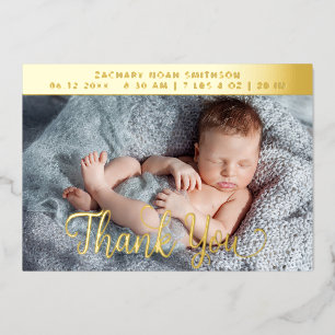 Tarjeta de Anuncio de Nacimiento Personalizada de 