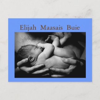 Tarjeta de anuncio de nuevo bebé