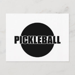 tarjeta de anuncio de pickleball diseño negro y bl