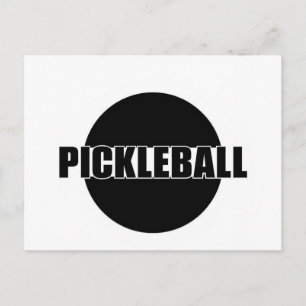 tarjeta de anuncio de pickleball diseño negro y bl