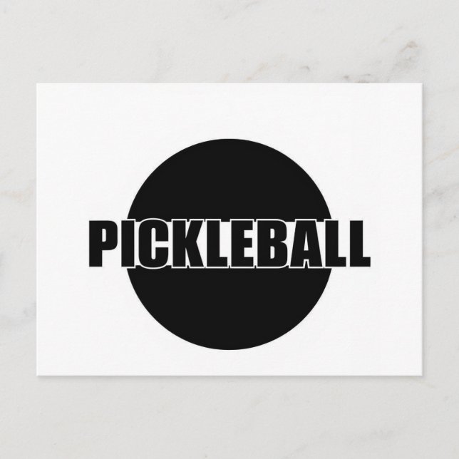 tarjeta de anuncio de pickleball diseño negro y bl (Anverso)