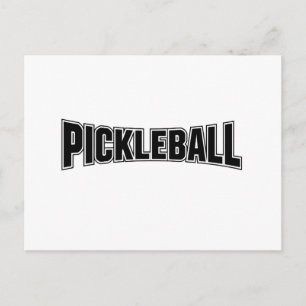 tarjeta de anuncio de pickleball diseño negro y bl