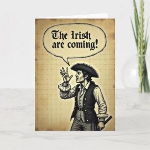 Tarjeta de anuncio de que los irlandeses están lle