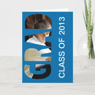 Tarjeta de anuncio de recorte de GRAD personalizad