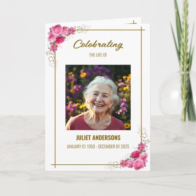 Tarjeta de Anuncio Doble Celebrando La Vida (Anverso)