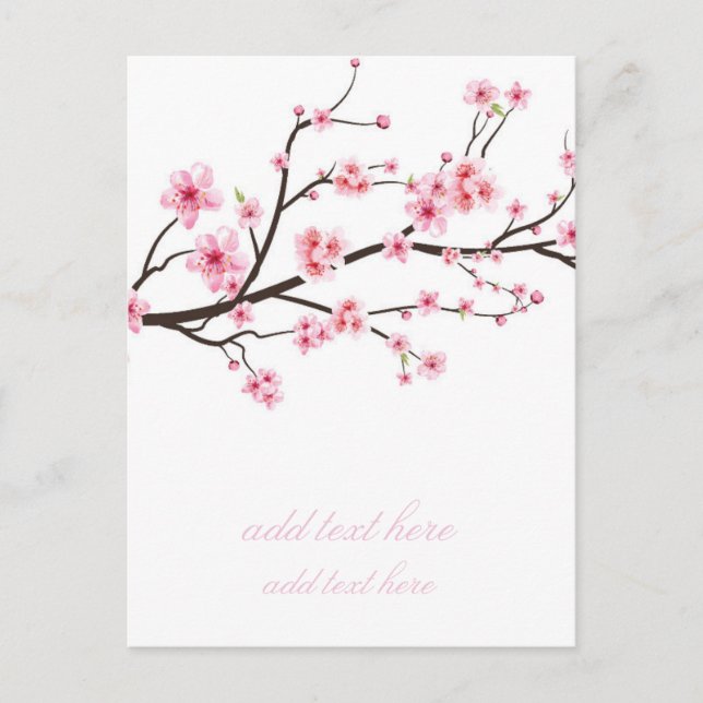 TARJETA DE ANUNCIO : FLORES DE SAKURA (Anverso)